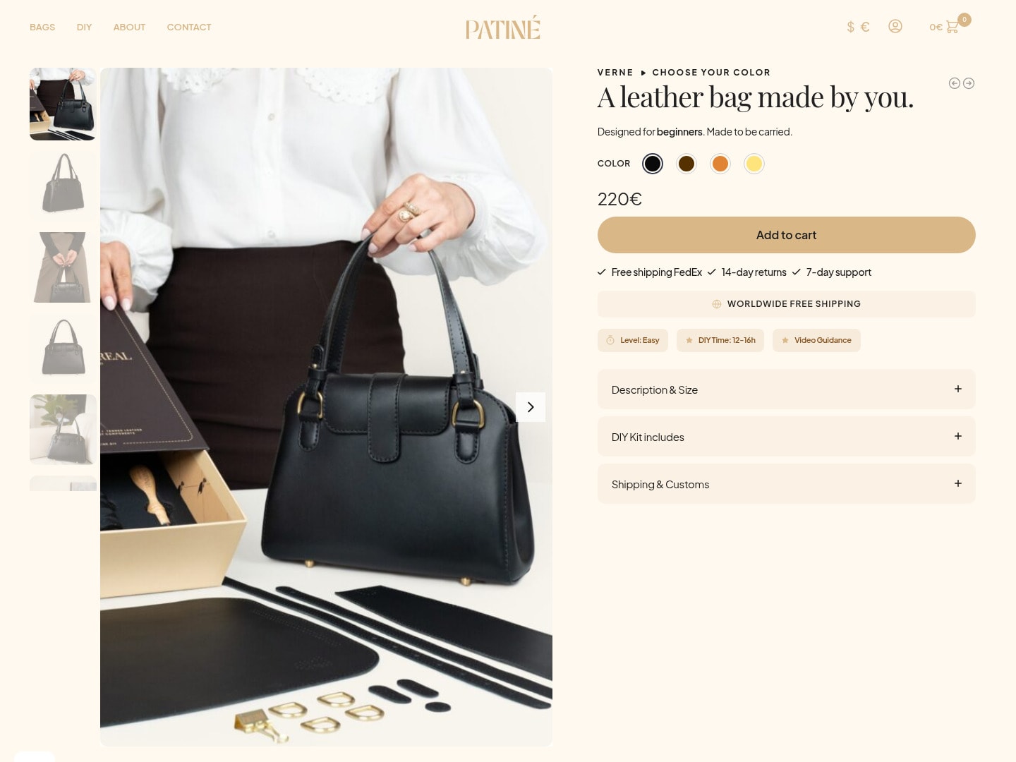 Strona produktu bez chaosu